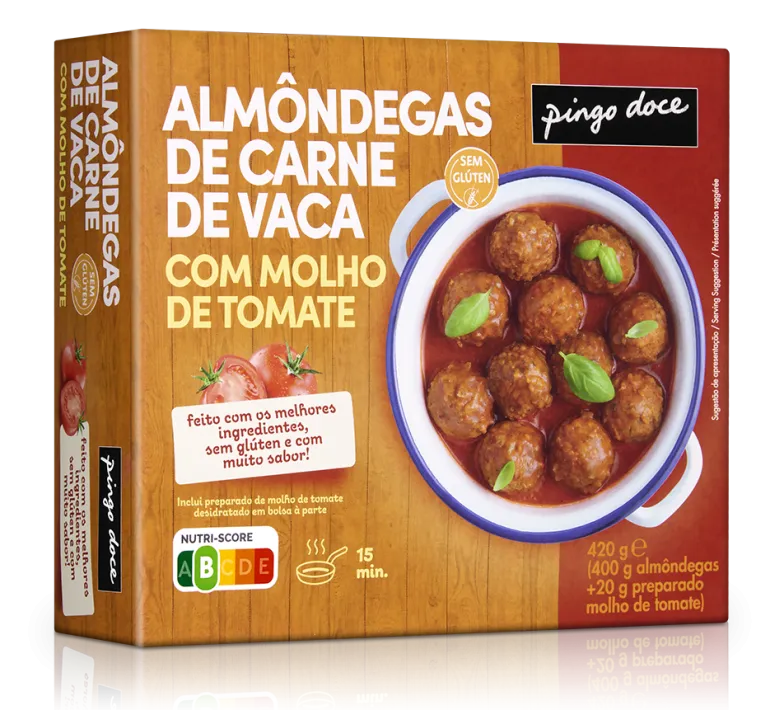 Almôndegas de Vaca com Molho de Tomate Congeladas