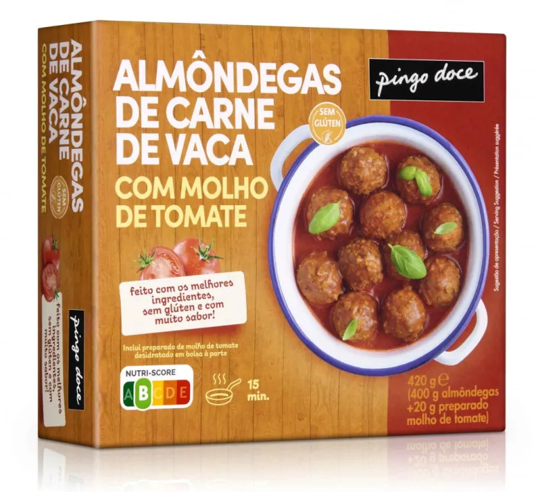 Almôndegas de Vaca com Molho de Tomate Congeladas