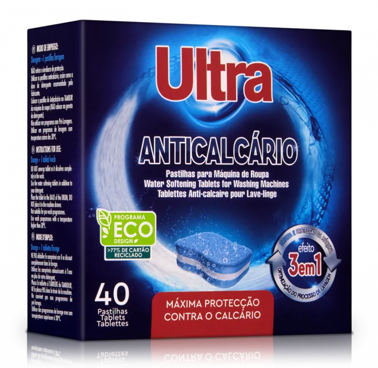 Anticalcário em Pastilhas para Máquina da Roupa