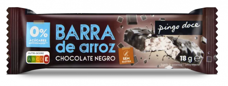 Barras de Arroz com Chocolate Negro