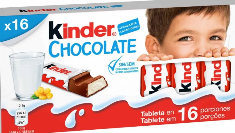 Barrinhas de Chocolate Kinder