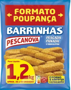 Barrinhas de Pescada sem Glúten Congeladas