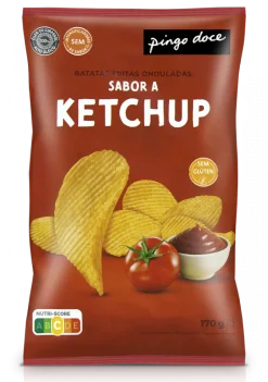Batatas Fritas Onduladas Ketchup