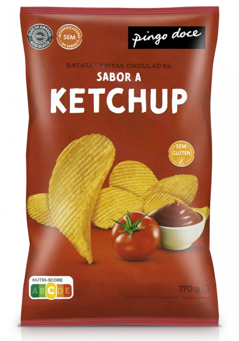 Batatas Fritas Onduladas Ketchup