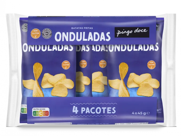 Batatas Fritas Onduladas Pack 4