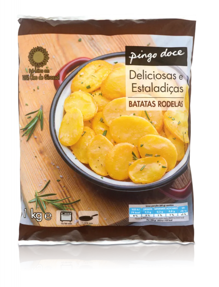 Batatas Pré-Fritas Rodelas Congeladas
