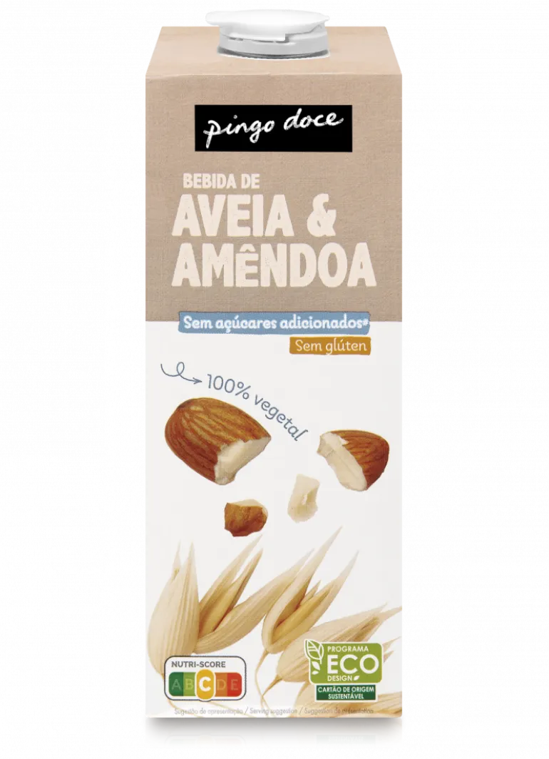 Bebida Vegetal de Aveia e Amêndoa sem Açúcar