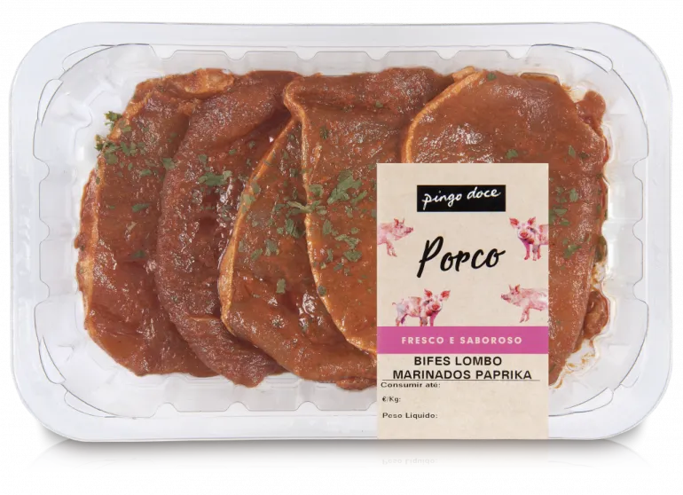 Bifes do Lombo de Porco Marinados com Paprika
