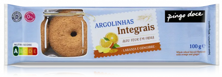 Biscoitos Argolas Integrais de Laranja e Gengibre