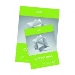Bloco de Cartolinas Folhas Brancas A4 (25 Folhas)