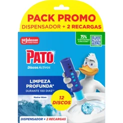 Bloco Sanitário Discos Marinho Dispensador + 2 Recargas