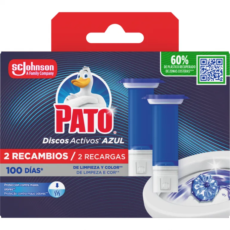 Blocos Sanitários Discos Ativos Recargas Azul