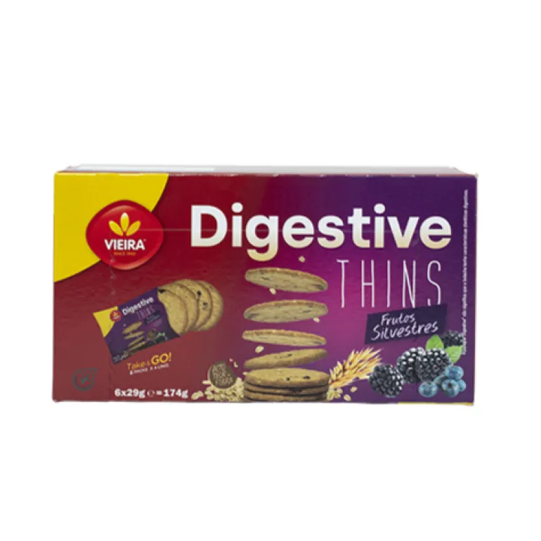 Bolacha Digestiva Thins Frutos Silvestres Pack 6