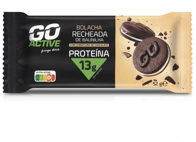 Bolacha Proteica com Recheio de Baunilha