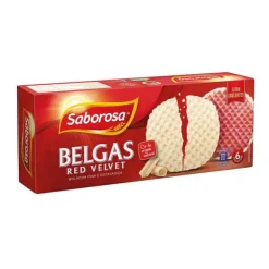 Bolachas Belgas Cobertas com Red Velvet