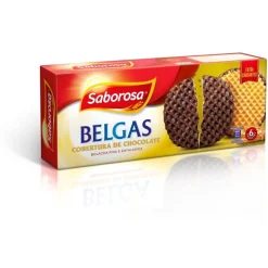 Bolachas Belgas com Cobertura de Chocolate