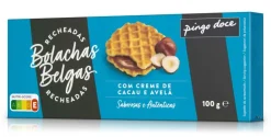 Bolachas Belgas com Recheio de Cacau e Avelãs