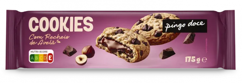 Bolachas Cookies com Recheio de Avelã