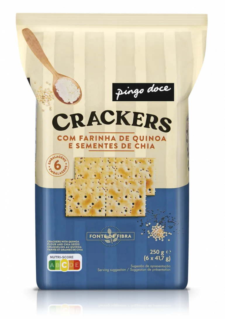 Bolachas Crackers com Farinha de Quinoa e Chia