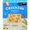 Bolachas Crackers sem Sal na Superfície