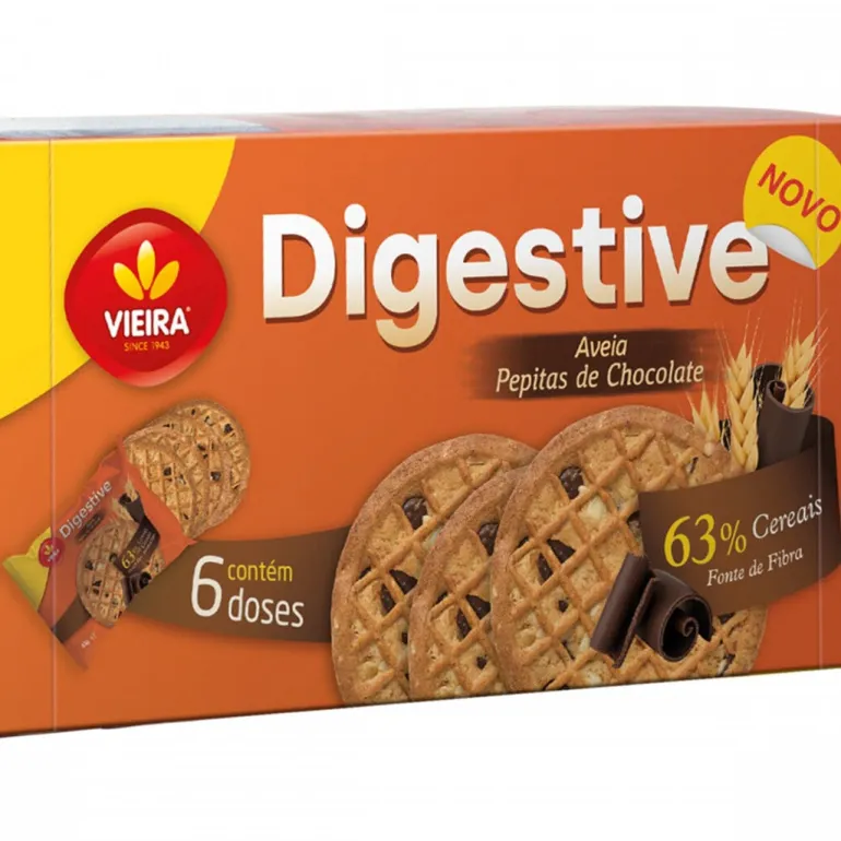 Bolachas Digestivas com Aveia e Chocolate Pack 6