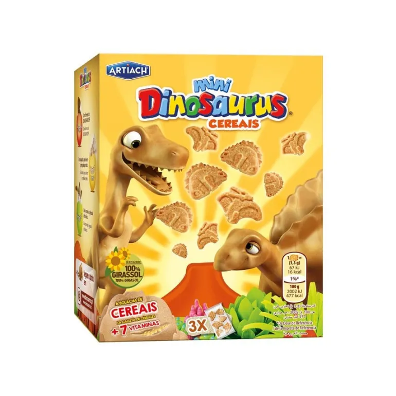 Bolachas Mini com Cereais Dinosaurus Pack 3
