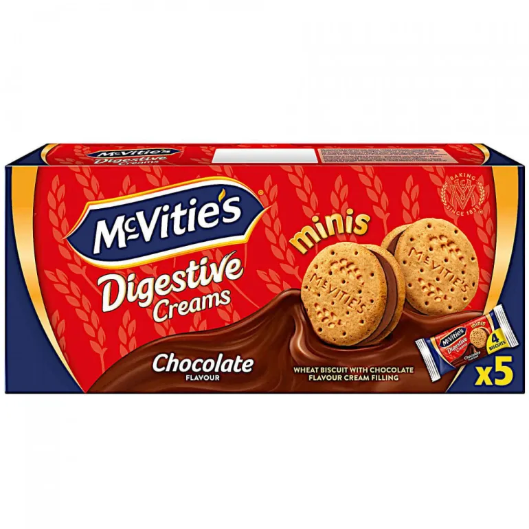 Bolachas Mini Recheadas com Chocolate Digestive Creams Pack 5