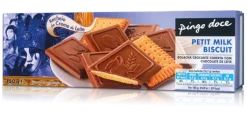 Bolachas Petit Milk Biscuit com Chocolate de Leite