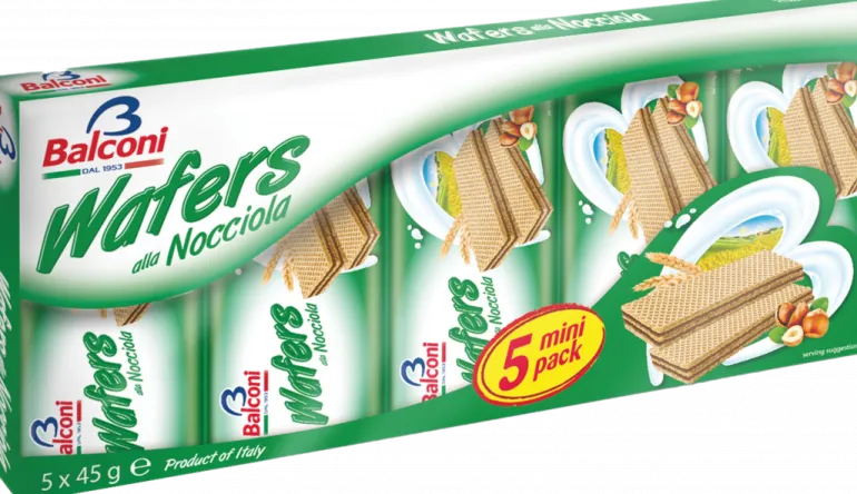 Bolachas Wafers com Cacau e Avelã Pack 5