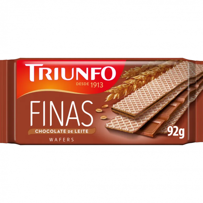 Bolachas Wafers Finas com Recheio de Chocolate