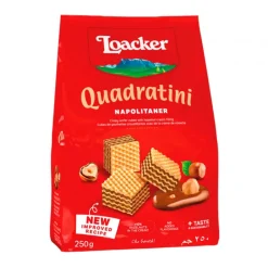 Bolachas Wafers Quadratini com Recheio Avelã