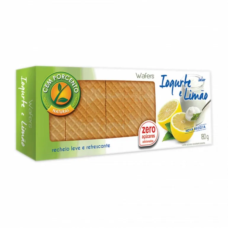 Bolachas Wafers Sabor Iogurte e Limão