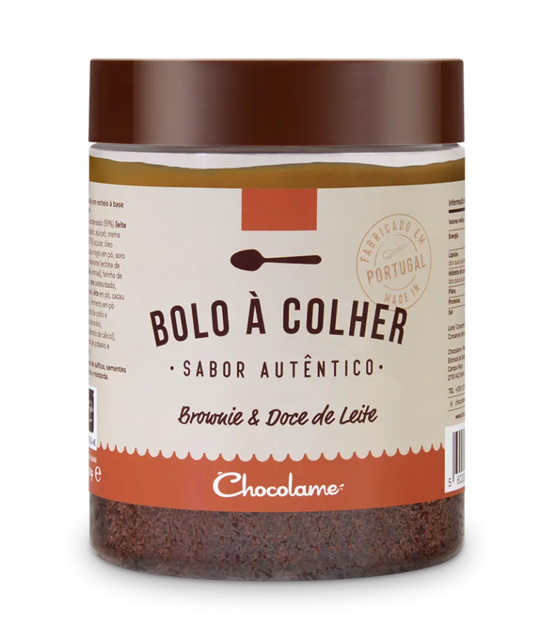 Bolo à Colher Brownie e Doce de Leite Chocolame