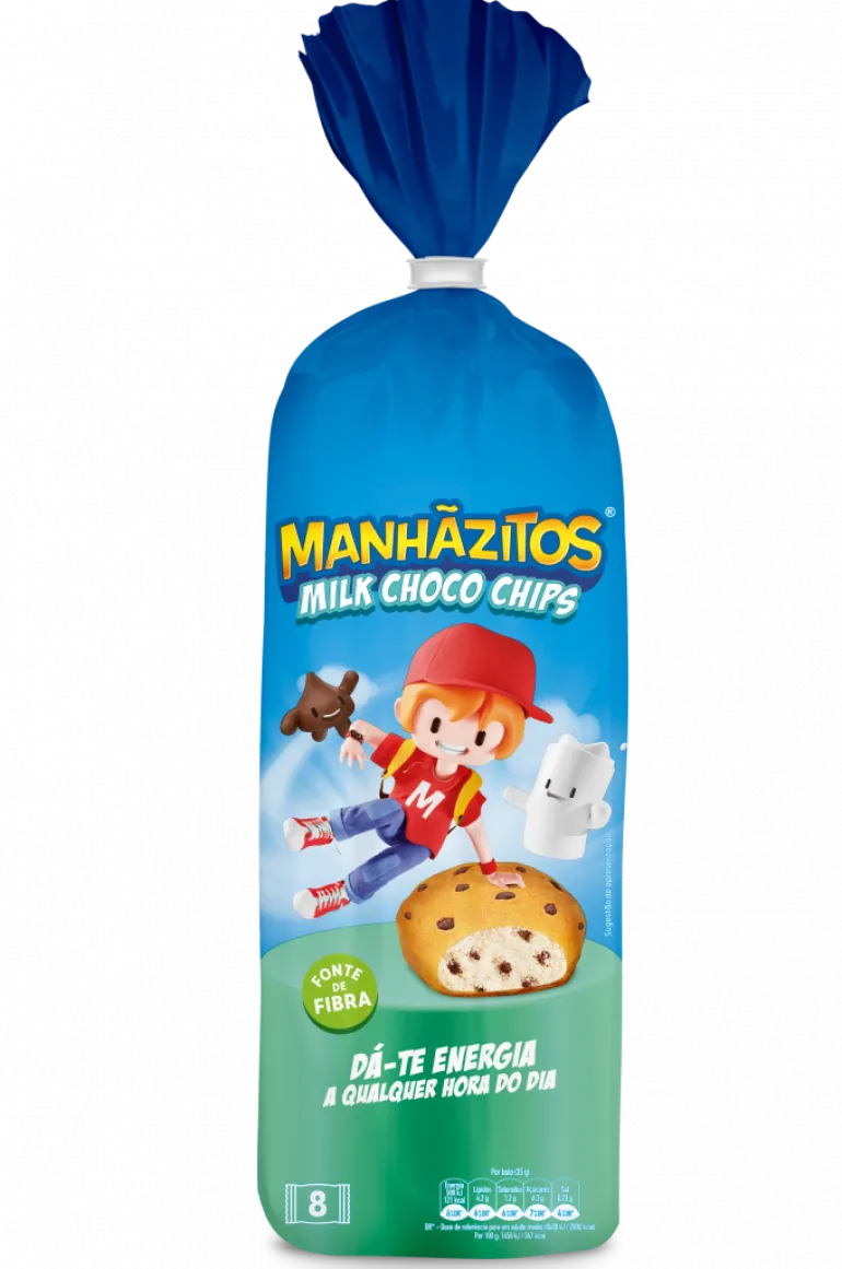 Bolo Manhãzitos de Leite e Pepitas de Chocolate