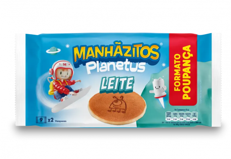 Bolo Manhãzitos Planetus Leite