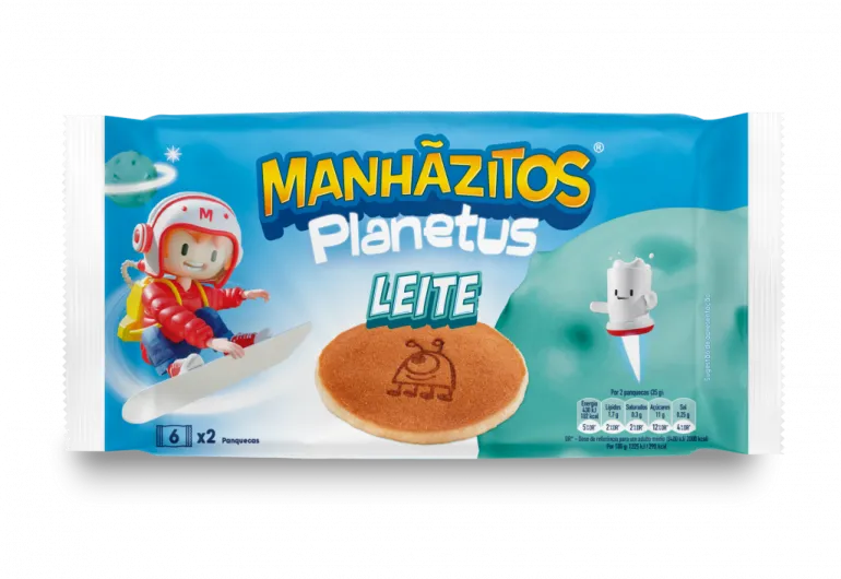 Bolo Manhãzitos Planetus Leite