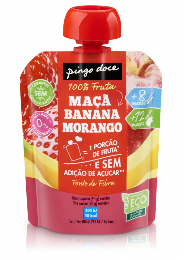 Bolsa de Fruta Banana e Morango