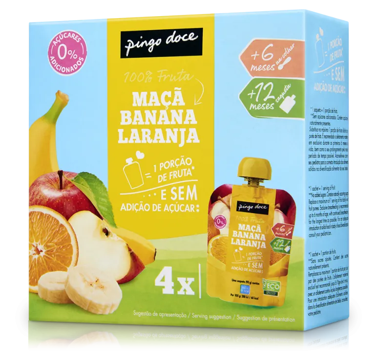 Bolsa de Fruta Maçã, Banana e Laranja Pack 4