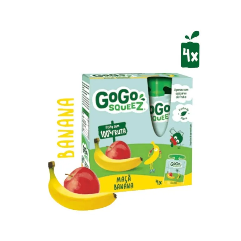 Bolsas de Fruta Maçã e Banana Pack 4