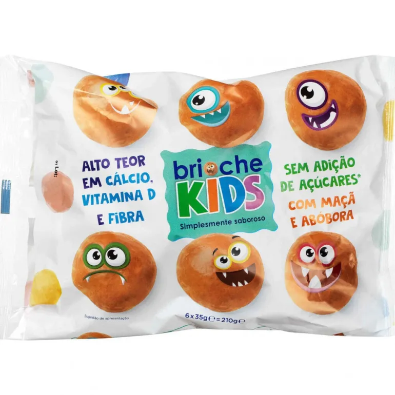 Brioche Kids com Maçã e Abóbora