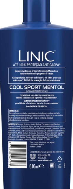 Champô Anticaspa Cool Sport Mentol