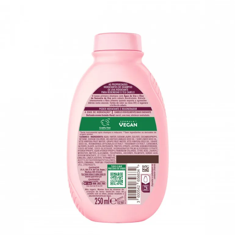 Champô Ultra Suave Uva Hidratante Regenerador
