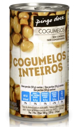 Cogumelos Inteiros em Lata