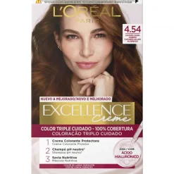 Coloração Excellence Castanho Acajou Acobreado 4.54