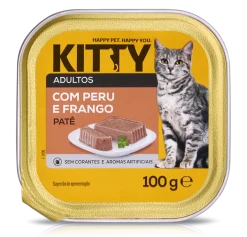 Comida Húmida para Gato Adulto Patê com Peru e Frango
