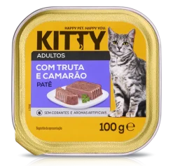 Comida Húmida para Gato Adulto Patê com Truta e Camarão