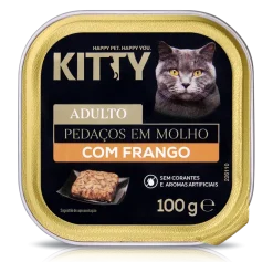 Comida Húmida para Gato Adulto Pedaços Frango em Molho