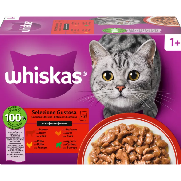 Comida Húmida para Gato Adulto Carnes em Molho