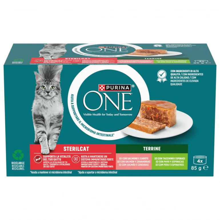 Comida Húmida para Gato Esterilizado com Salmão e Peru