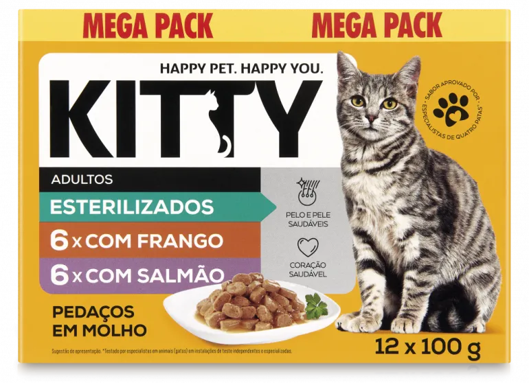 Comida Húmida para Gato Esterilizado Frango e Salmão